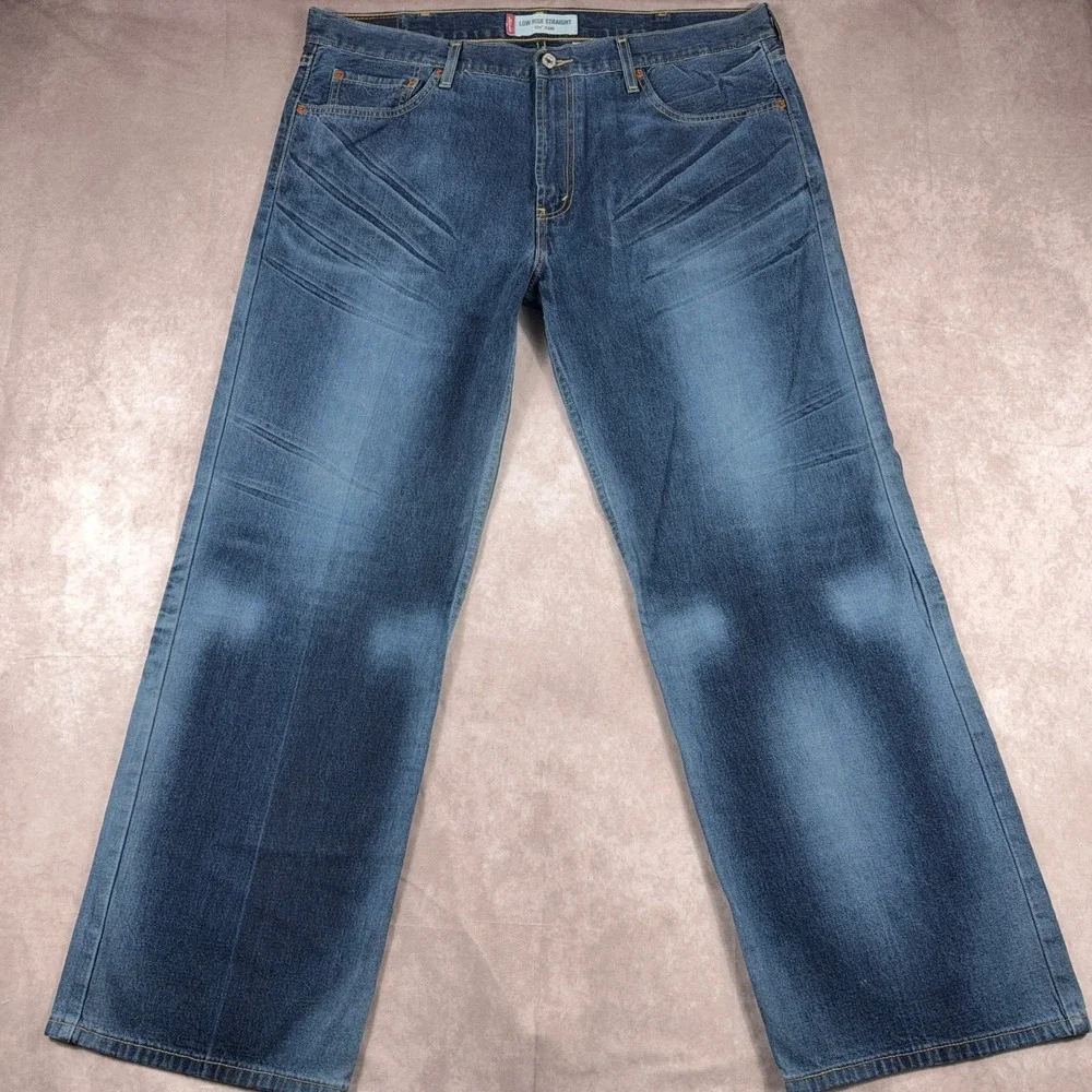 Vintag Levi's 529 Low Rise Straight Leg Jeans 40 x 32‎ Blue Denim
